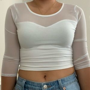 Cute white crop top